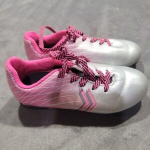 DSG Girls Package Cleat Pink Silver Soccer Shoes DSGYP18-PNK Size 9K Mens